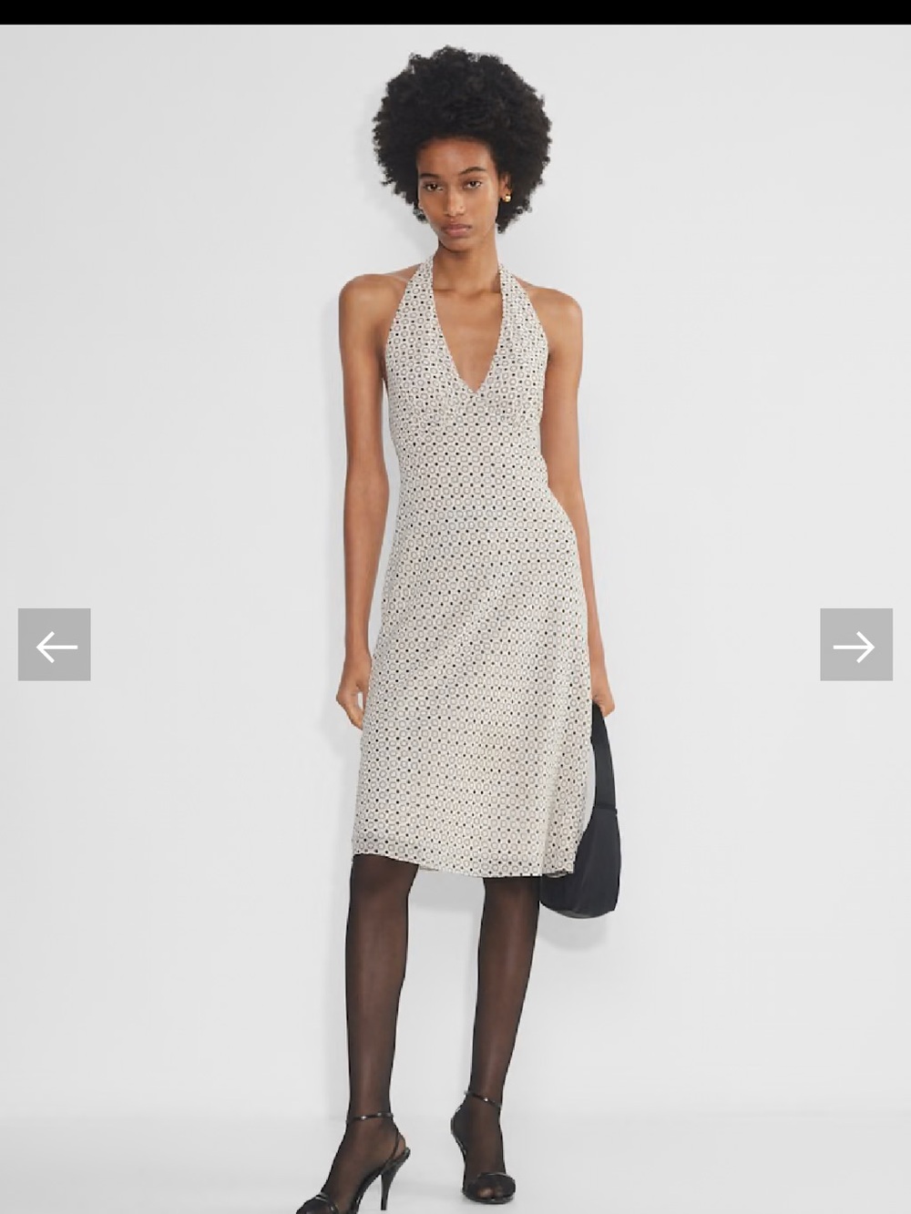 Aritzia halter dress with Circle Print
